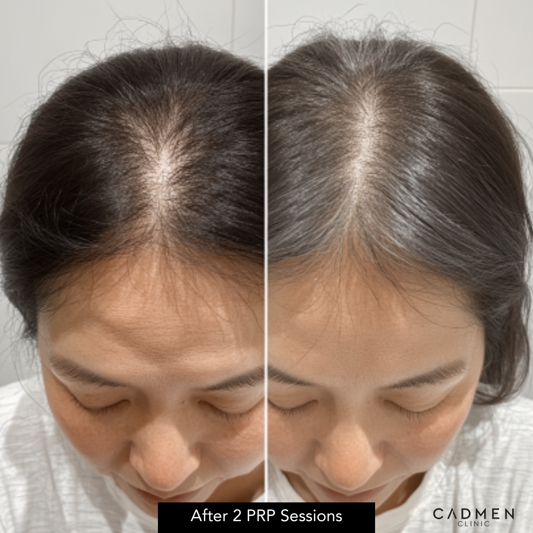 PRP Hair Restoration before and after