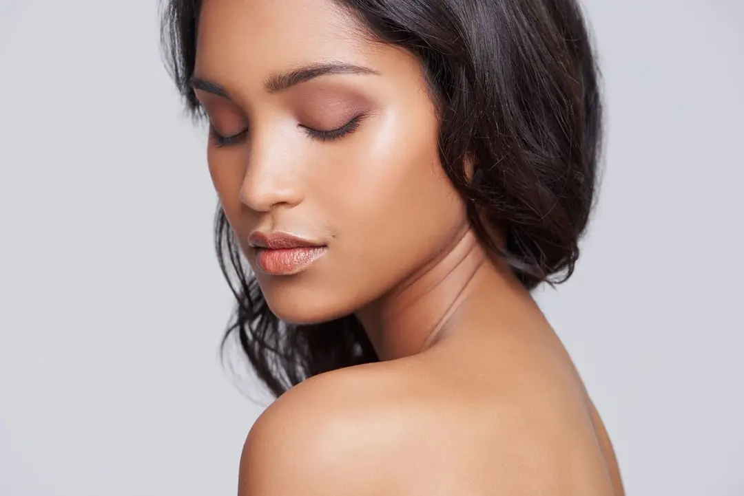 Woman with clear skin